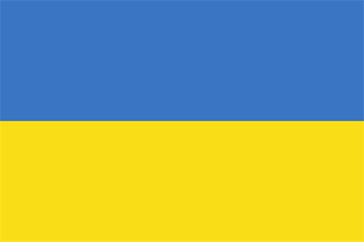 Gelb-blaue Flagge der Ukraine